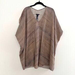 Eileen Fisher Silk Crepe De Chine Shirt Sz M